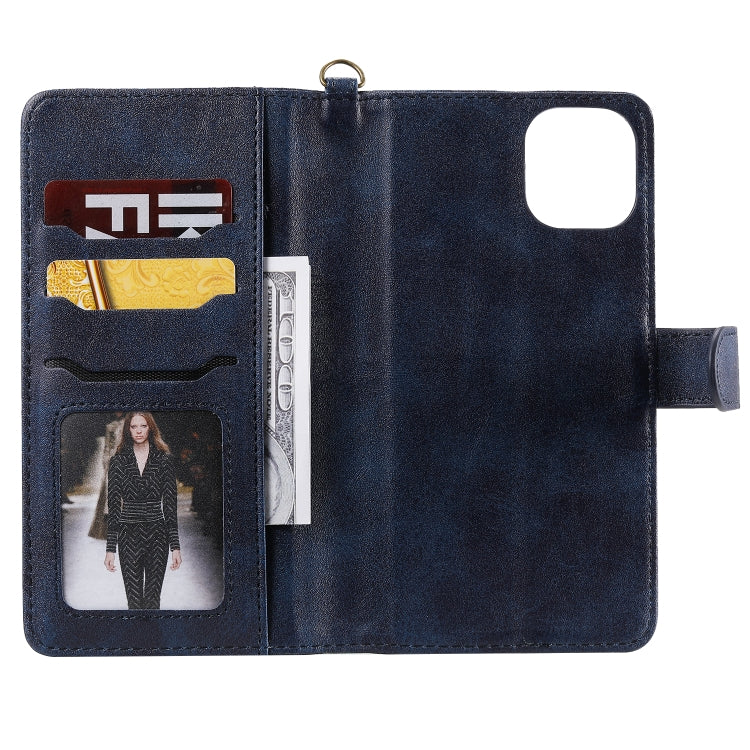 For iPhone 11 Pro Max Multifunctional Detachable Magnetic Horizontal Flip Leather Case with Card Slots & Holder & Wallet & Photo Frame(Blue) - iPhone 11 Pro Max Cases by buy2fix | Online Shopping UK | buy2fix