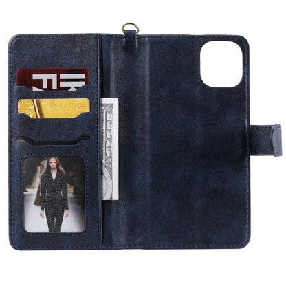 For iPhone 11 Pro Max Multifunctional Detachable Magnetic Horizontal Flip Leather Case with Card Slots & Holder & Wallet & Photo Frame(Blue) - iPhone 11 Pro Max Cases by buy2fix | Online Shopping UK | buy2fix