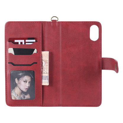 For iPhone XS Max Multifunctional Detachable Magnetic Horizontal Flip Leather Case with Card Slots & Holder & Wallet & Photo Frame(Red) - More iPhone Cases by buy2fix | Online Shopping UK | buy2fix