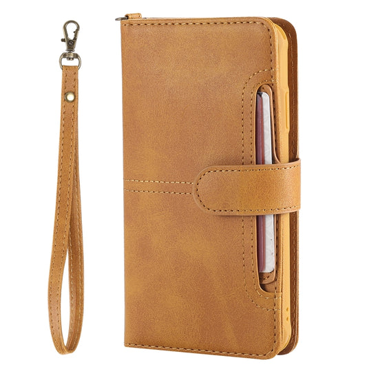 For iPhone XS Max Multifunctional Detachable Magnetic Horizontal Flip Leather Case with Card Slots & Holder & Wallet & Photo Frame(Brown) - More iPhone Cases by buy2fix | Online Shopping UK | buy2fix