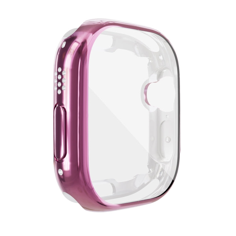 For Apple Watch 9 / 8 / 7 45mm All-inclusive Plating TPU Shockproof Case(Pink) by buy2fix