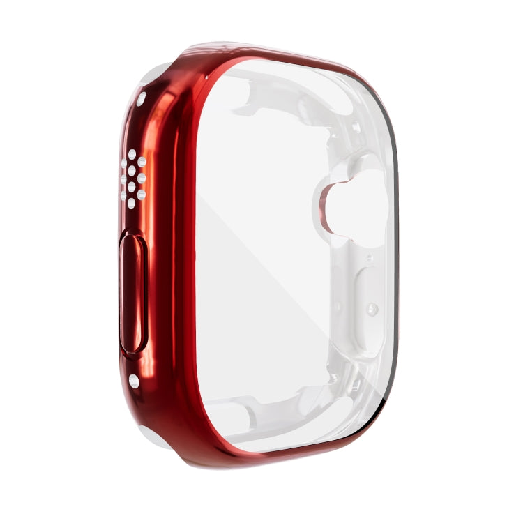 For Apple Watch 9 / 8 / 7 45mm All-inclusive Plating TPU Shockproof Case(Red) by buy2fix