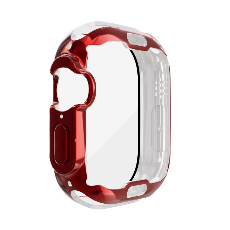 For Apple Watch 9 / 8 / 7 45mm All-inclusive Plating TPU Shockproof Case(Red) by buy2fix