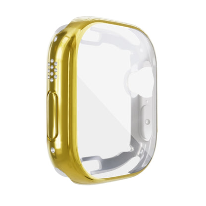 For Apple Watch 9 / 8 / 7 45mm All-inclusive Plating TPU Shockproof Case(Gold) by buy2fix