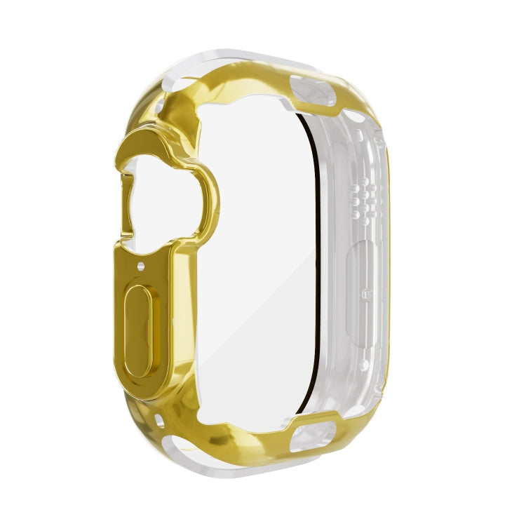 For Apple Watch 9 / 8 / 7 45mm All-inclusive Plating TPU Shockproof Case(Gold) by buy2fix