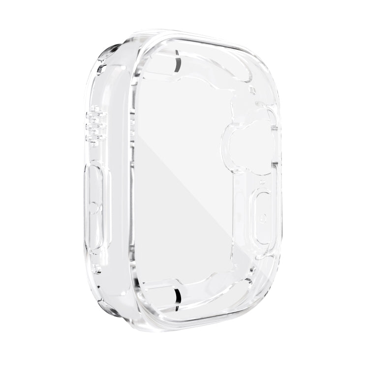 For Apple Watch 9 / 8 / 7 45mm All-inclusive Plating TPU Shockproof Case(Transparent) by buy2fix