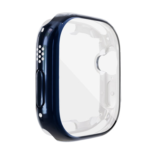 For Apple Watch 9 / 8 / 7 45mm All-inclusive Plating TPU Shockproof Case(Blue) by buy2fix