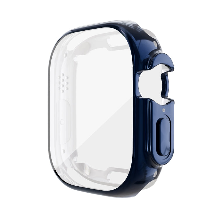 For Apple Watch 9 / 8 / 7 45mm All-inclusive Plating TPU Shockproof Case(Blue) by buy2fix