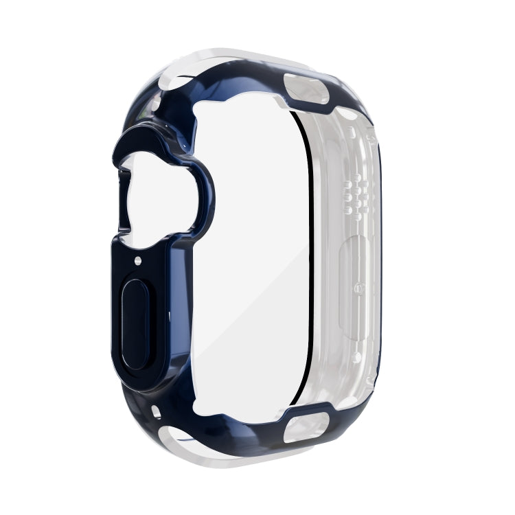 For Apple Watch 9 / 8 / 7 45mm All-inclusive Plating TPU Shockproof Case(Blue) by buy2fix