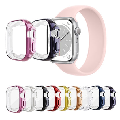 For Apple Watch 9 / 8 / 7 45mm All-inclusive Plating TPU Shockproof Case(Rose Gold) by buy2fix