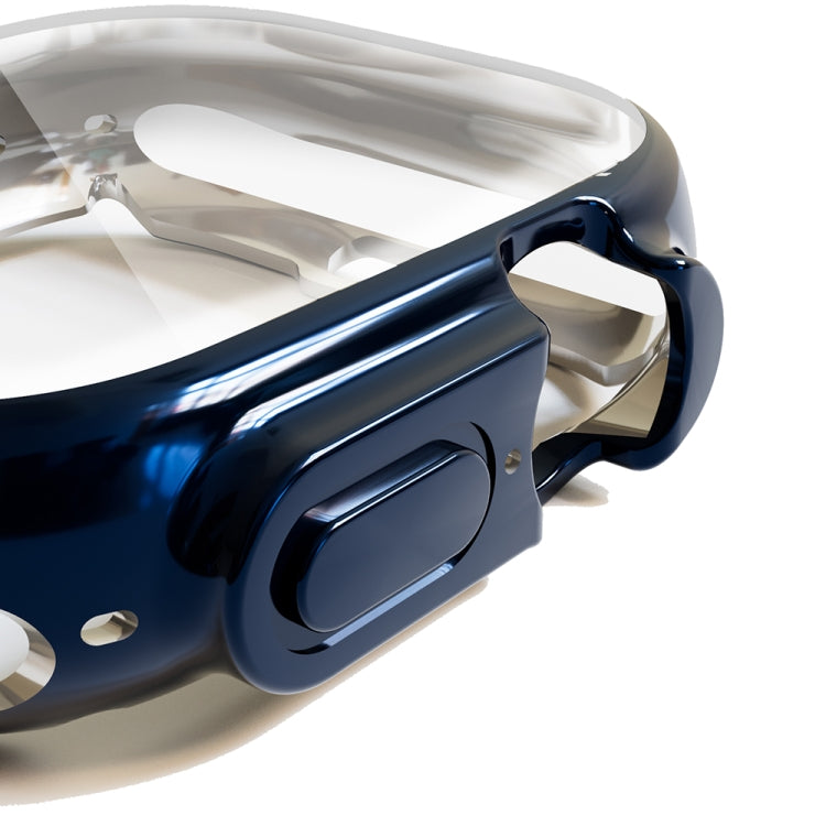 For Apple Watch 9 / 8 / 7 45mm All-inclusive Plating TPU Shockproof Case(Blue) by buy2fix