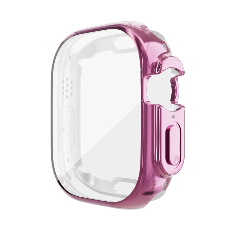 For Apple Watch 9 / 8 / 7 41mm All-inclusive Plating TPU Shockproof Case(Pink) by buy2fix