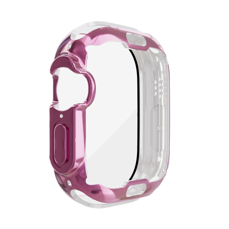 For Apple Watch 9 / 8 / 7 41mm All-inclusive Plating TPU Shockproof Case(Pink) by buy2fix