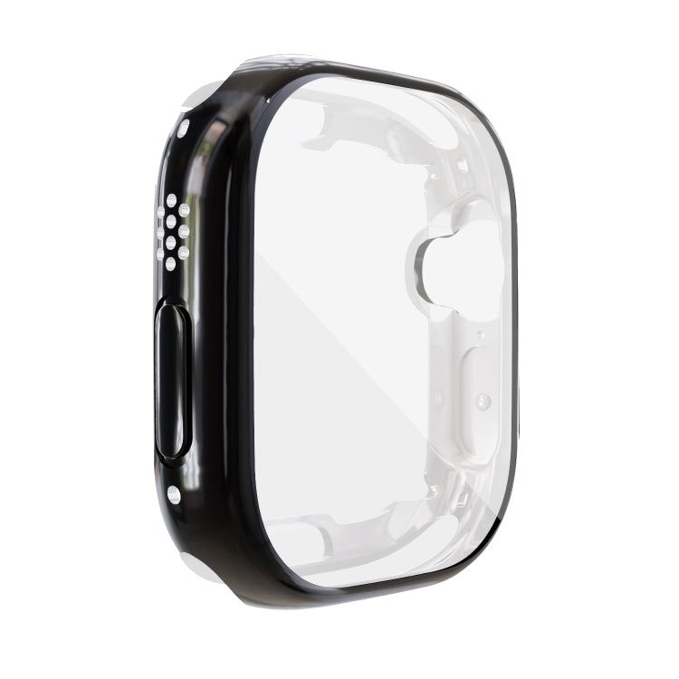 For Apple Watch 9 / 8 / 7 41mm All-inclusive Plating TPU Shockproof Case(Black) by buy2fix