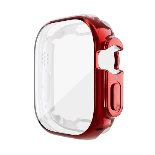 For Apple Watch 9 / 8 / 7 41mm All-inclusive Plating TPU Shockproof Case(Red) by buy2fix