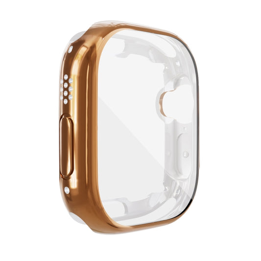 For Apple Watch 9 / 8 / 7 41mm All-inclusive Plating TPU Shockproof Case(Rose Gold) by buy2fix