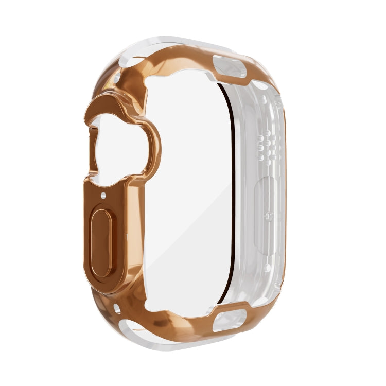 For Apple Watch 9 / 8 / 7 41mm All-inclusive Plating TPU Shockproof Case(Rose Gold) by buy2fix