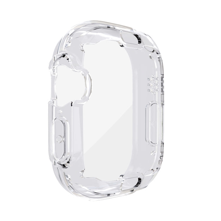 For Apple Watch 9 / 8 / 7 41mm All-inclusive Plating TPU Shockproof Case(Transparent) by buy2fix