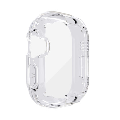For Apple Watch 9 / 8 / 7 41mm All-inclusive Plating TPU Shockproof Case(Transparent) by buy2fix