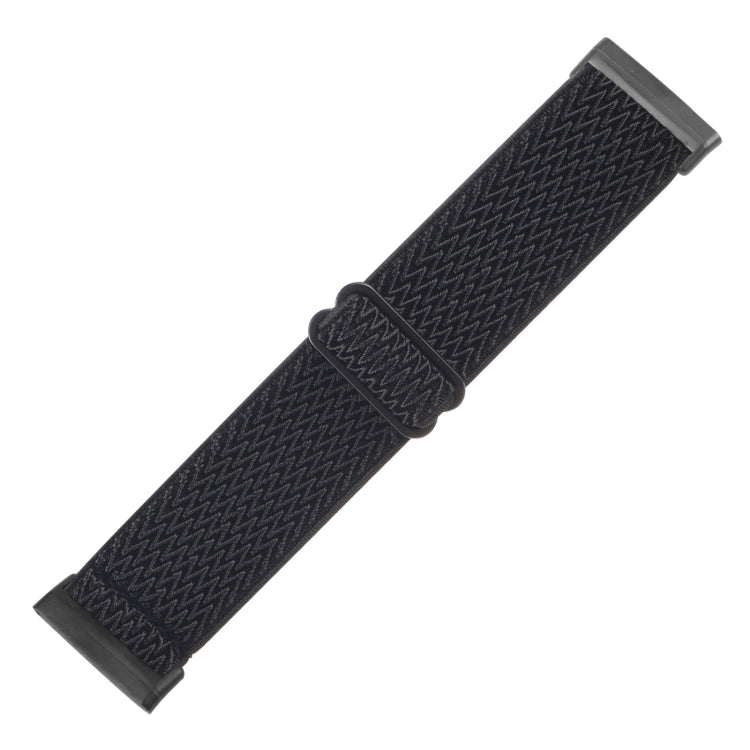 For Fitbit Versa 4 / Sense 2 Universal Wave Nylon Watch Band(Black) by buy2fix
