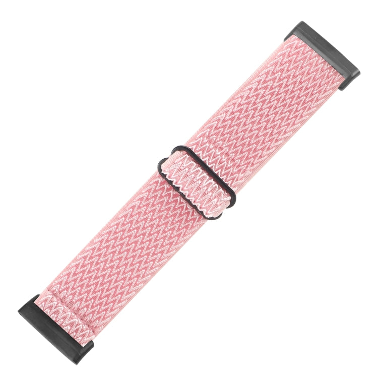 For Fitbit Versa 4 / Sense 2 Universal Wave Nylon Watch Band(Pink) - Watch Bands by buy2fix | Online Shopping UK | buy2fix