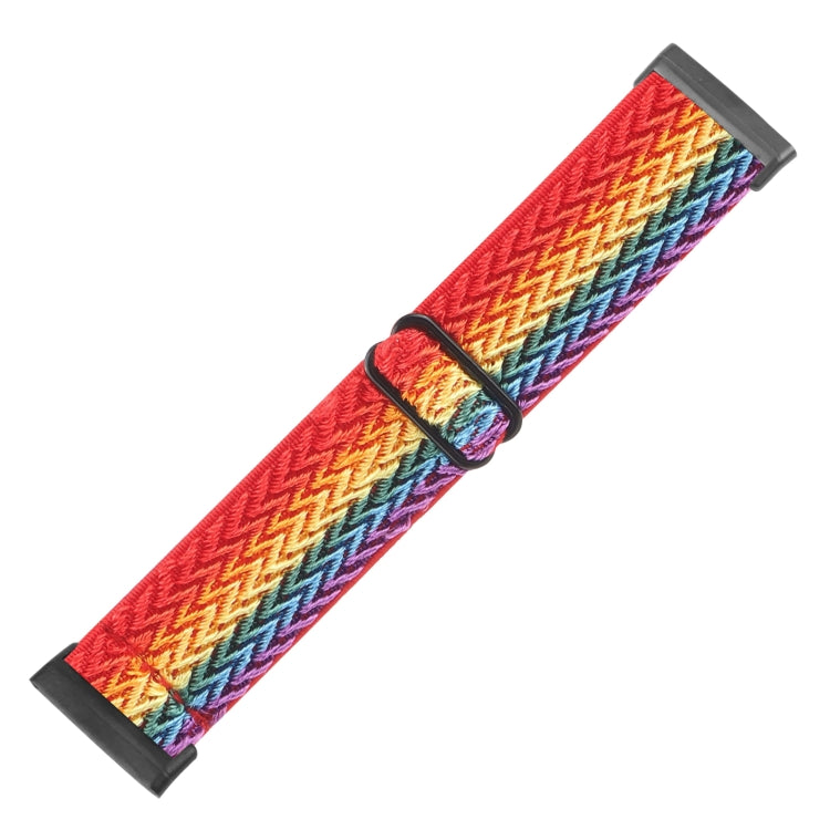 For Fitbit Versa 4 / Sense 2 Universal Wave Nylon Watch Band(Rainbow) - Watch Bands by buy2fix | Online Shopping UK | buy2fix