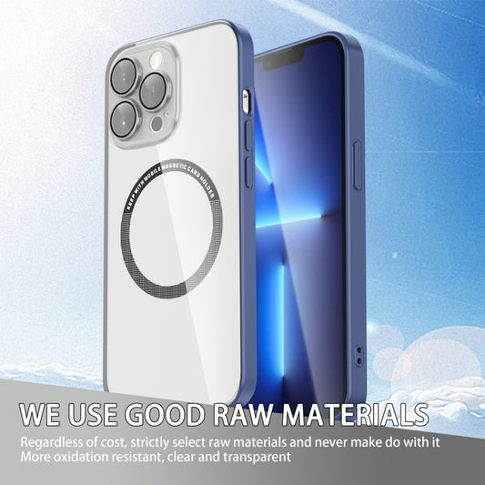 For iPhone 14 Lens Protector Magsafe Phone Case(Light Blue) by buy2fix