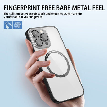For iPhone 12 Lens Protector Magsafe Phone Case(Black) by buy2fix