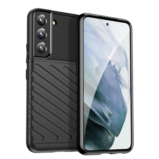 For Samsung Galaxy S23 5G Thunderbolt Shockproof TPU Phone Case(Black)