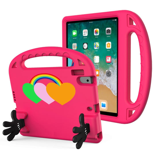 For iPad Air / Air 2 / 9.7 2017 / 9.7 2018 Love Small Palm Holder EVA Tablet Case(Rose Red) - iPad 9.7 (2018) & (2017) Cases by buy2fix | Online Shopping UK | buy2fix