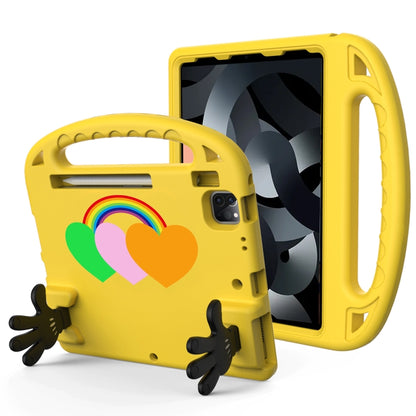 For iPad Air 2022/ 2020 10.9 Love Small Palm Holder EVA Tablet Case(Yellow) - iPad Air (2022) / (2020) 10.9 Cases by buy2fix | Online Shopping UK | buy2fix