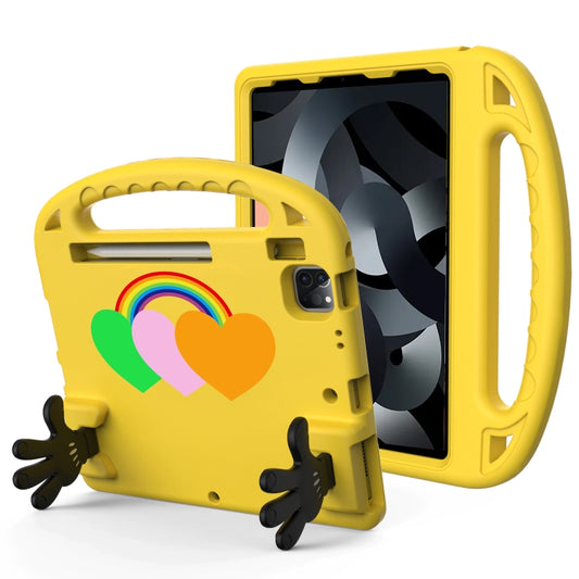 For iPad Air 2022/ 2020 10.9 Love Small Palm Holder EVA Tablet Case(Yellow) - iPad Air (2022) / (2020) 10.9 Cases by buy2fix | Online Shopping UK | buy2fix