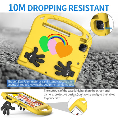 For iPad Air 2022/ 2020 10.9 Love Small Palm Holder EVA Tablet Case(Yellow) - iPad Air (2022) / (2020) 10.9 Cases by buy2fix | Online Shopping UK | buy2fix