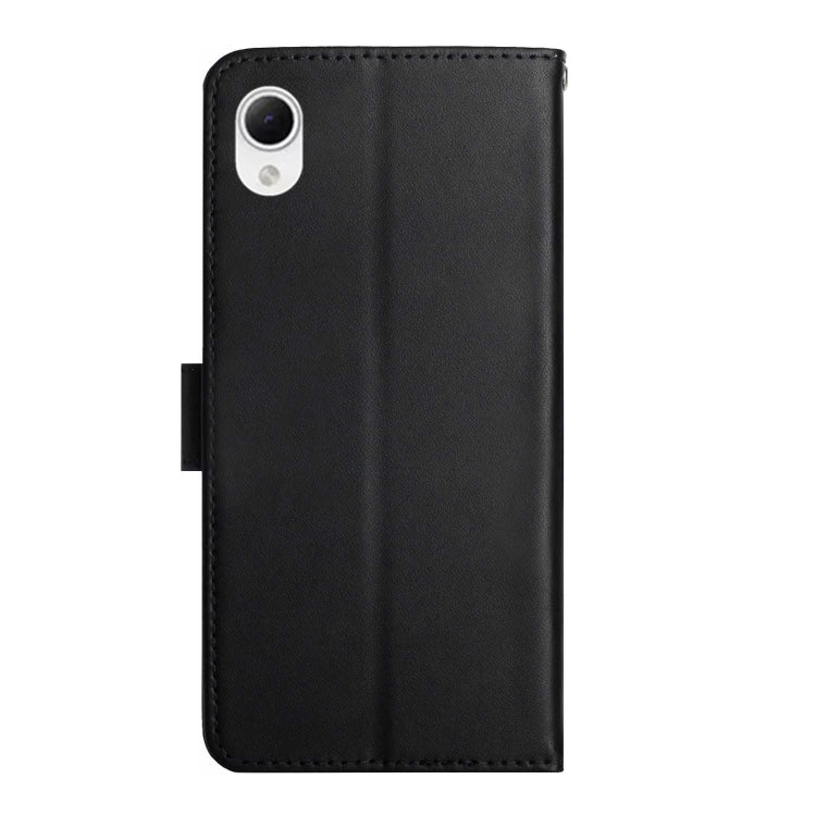 For Samsung Galaxy A23e/A23s Genuine Leather Fingerprint-proof Flip Phone Case(Black) - Galaxy Phone Cases by buy2fix | Online Shopping UK | buy2fix