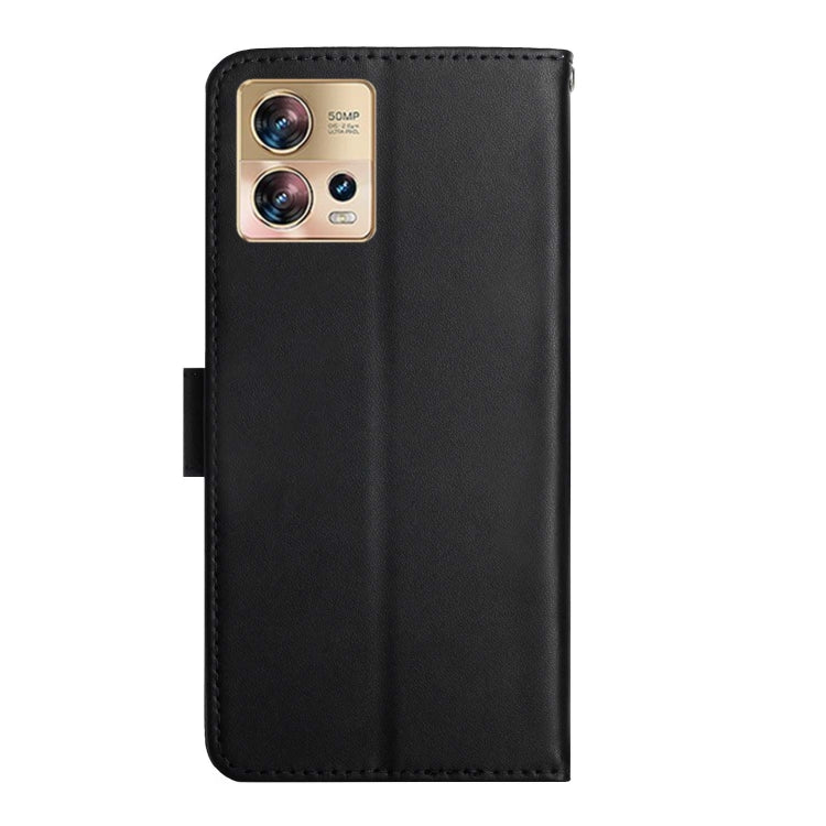 For Motorola Edge 30 Fusion/Moto S30 Pro Genuine Leather Fingerprint-proof Flip Phone Case(Black) - Motorola Cases by buy2fix | Online Shopping UK | buy2fix