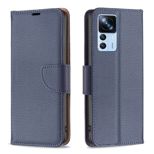 For Xiaomi 12T / 12T Pro / Redmi K50 Ultra Litchi Texture Pure Color Leather Phone Case(Blue)