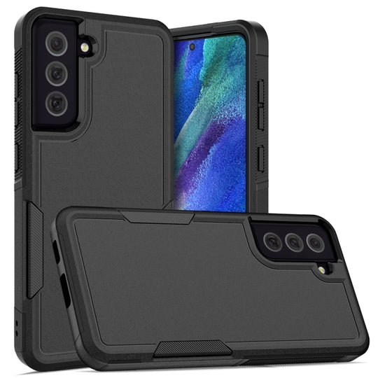 For Samsung Galaxy S21 FE 5G 2 in 1 PC + TPU Phone Case(Black)