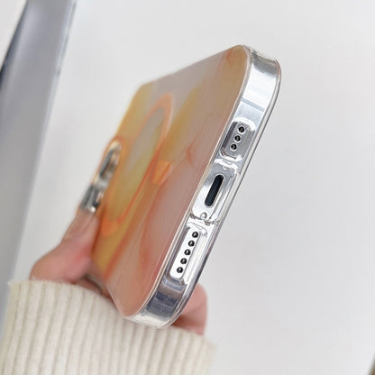 For iPhone 12 Pro Watercolor Magsafe Phone Case(Yellow) by buy2fix