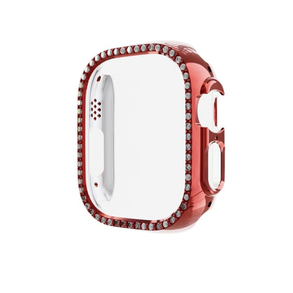 For Apple Watch Ultra 3 / 2 / 1 49mm Diamond Hollow PC Watch Case(Red) by buy2fix