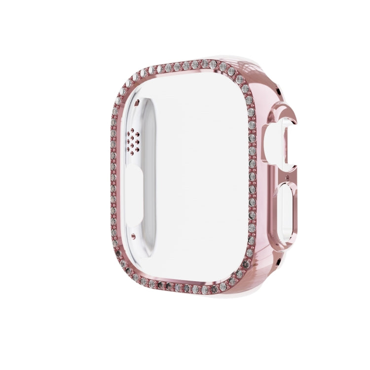 For Apple Watch Ultra 3 / 2 / 1 49mm Diamond Hollow PC Watch Case(Rose Pink) by buy2fix