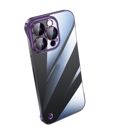 For iPhone 13 Pro Electroplating Frameless Clear PC Phone Case(Purple) by buy2fix