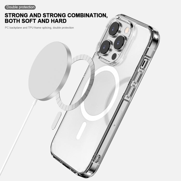 For iPhone 14 Aurora Series MagSafe Phone Case(Transparent Black) by buy2fix