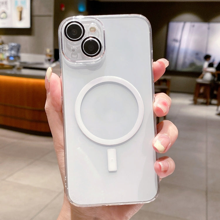 For iPhone 12 Pro MagSafe PC Transparent Phone Case with Dust Net by buy2fix