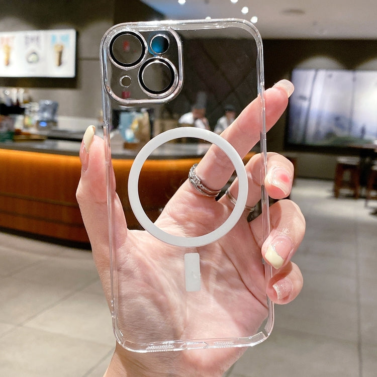 For iPhone 12 Pro Max MagSafe PC Transparent Phone Case with Dust Net by buy2fix