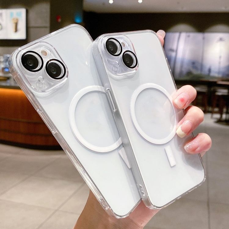 For iPhone 11 MagSafe PC Transparent Phone Case with Dust Net by buy2fix