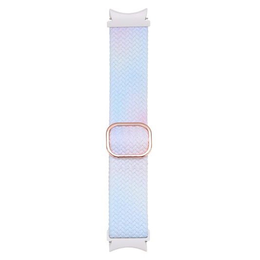 For Samsung Galaxy Watch 5 / Watch 5 Pro / Watch 4 Weave Gradient Color Watch Band(Blue Pink) - Watch Bands by buy2fix | Online Shopping UK | buy2fix