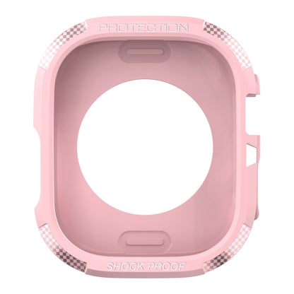 Carbon Fiber Shockproof Case For Apple Watch Series 9 / 8 / 7 45mm(Pink) by buy2fix