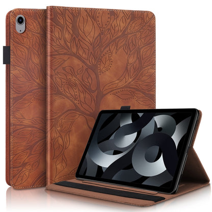 For iPad 2025 / 2022 Life Tree Series Horizontal Flip Leather Case with Holder(Brown) - iPad 2025 / 2022 Cases by buy2fix | Online Shopping UK | buy2fix