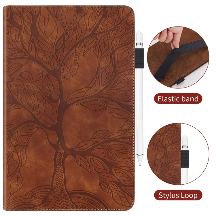 For iPad 2025 / 2022 Life Tree Series Horizontal Flip Leather Case with Holder(Brown) - iPad 2025 / 2022 Cases by buy2fix | Online Shopping UK | buy2fix