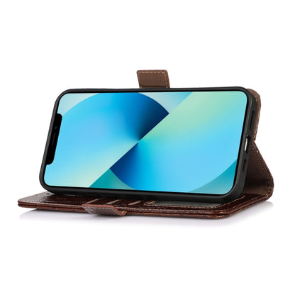 For Samsung Galaxy S23 5G Crocodile Top Layer Cowhide Leather Phone Case(Brown) - Galaxy S23 5G Cases by buy2fix | Online Shopping UK | buy2fix